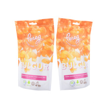 Factory Printed Customize Size Plastic Packaging Zipper Zip Lock Rice Flour Grain Packaging Stand up Pouch